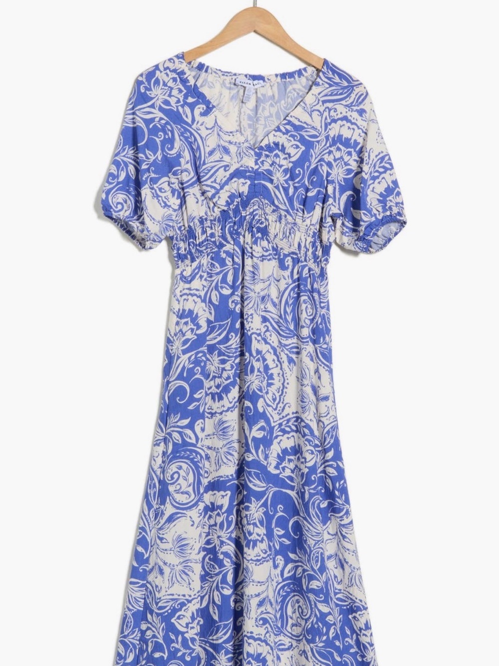 Ellen Tracy-short sleeve empire waist maxi dress